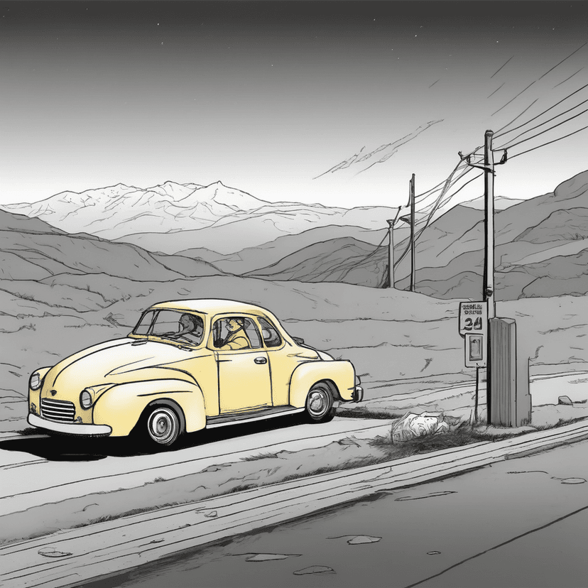Left lane's cone sits alone.